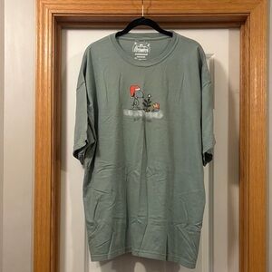 Holiday Snoopy Graphic Tee in Sage Green